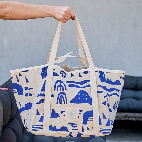 Bujdosó x Printa nagy strandtáska