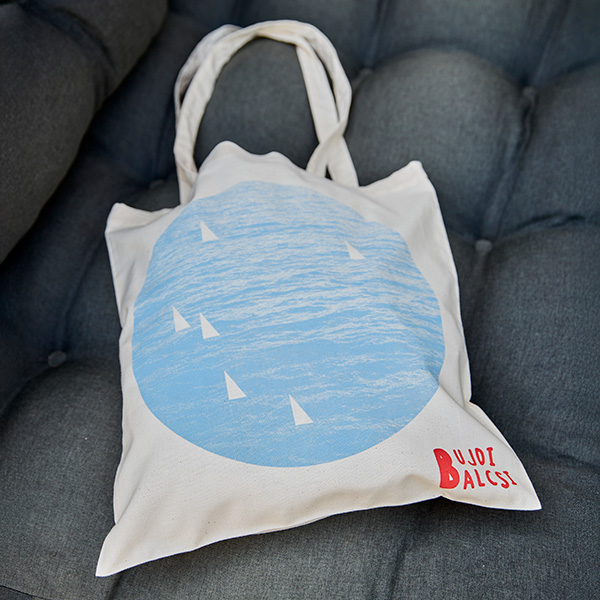 Bujdi Balcsi Balaton mintás natúr vászontáska